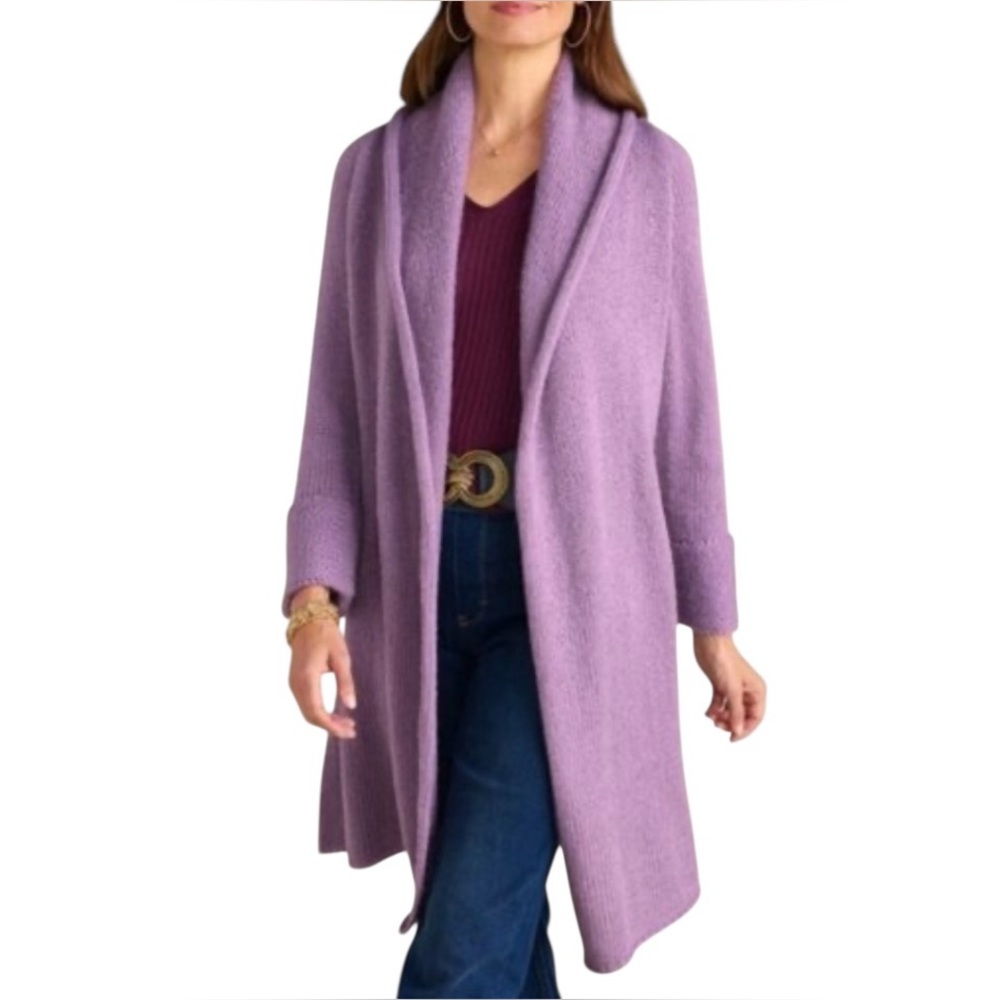 Soft Surroundings Wool Telluride Topper Duster Cardigan Size Large Petite